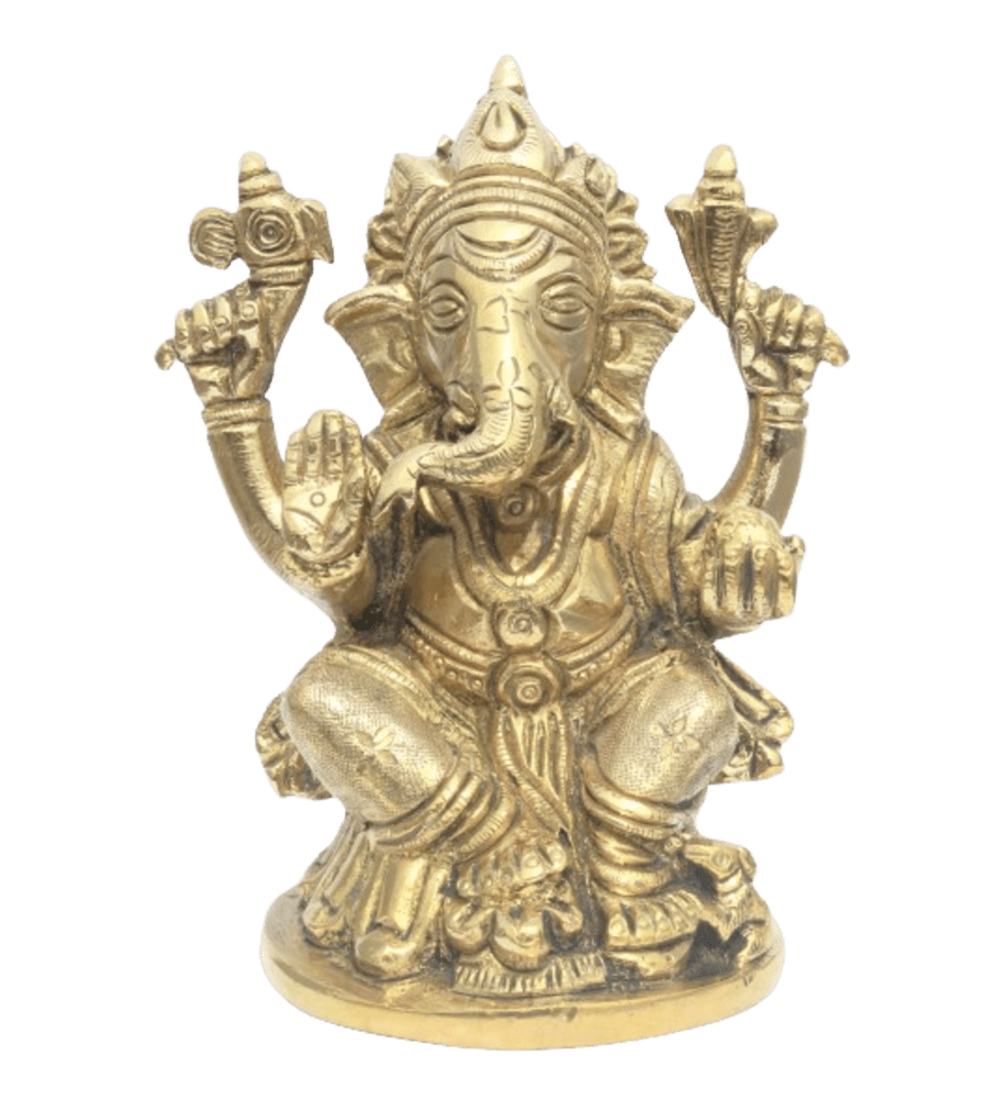  Brass Sitting Vinaygar